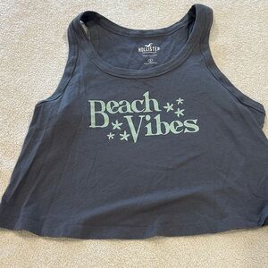 Hollister gray Tank with Mint Print